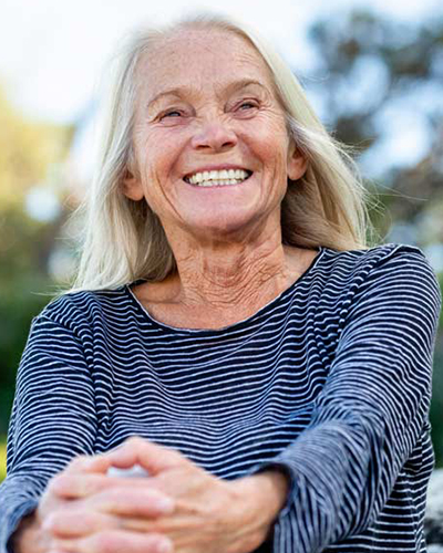 Older woman smiling