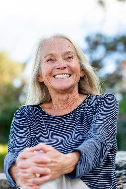 Older woman smiling